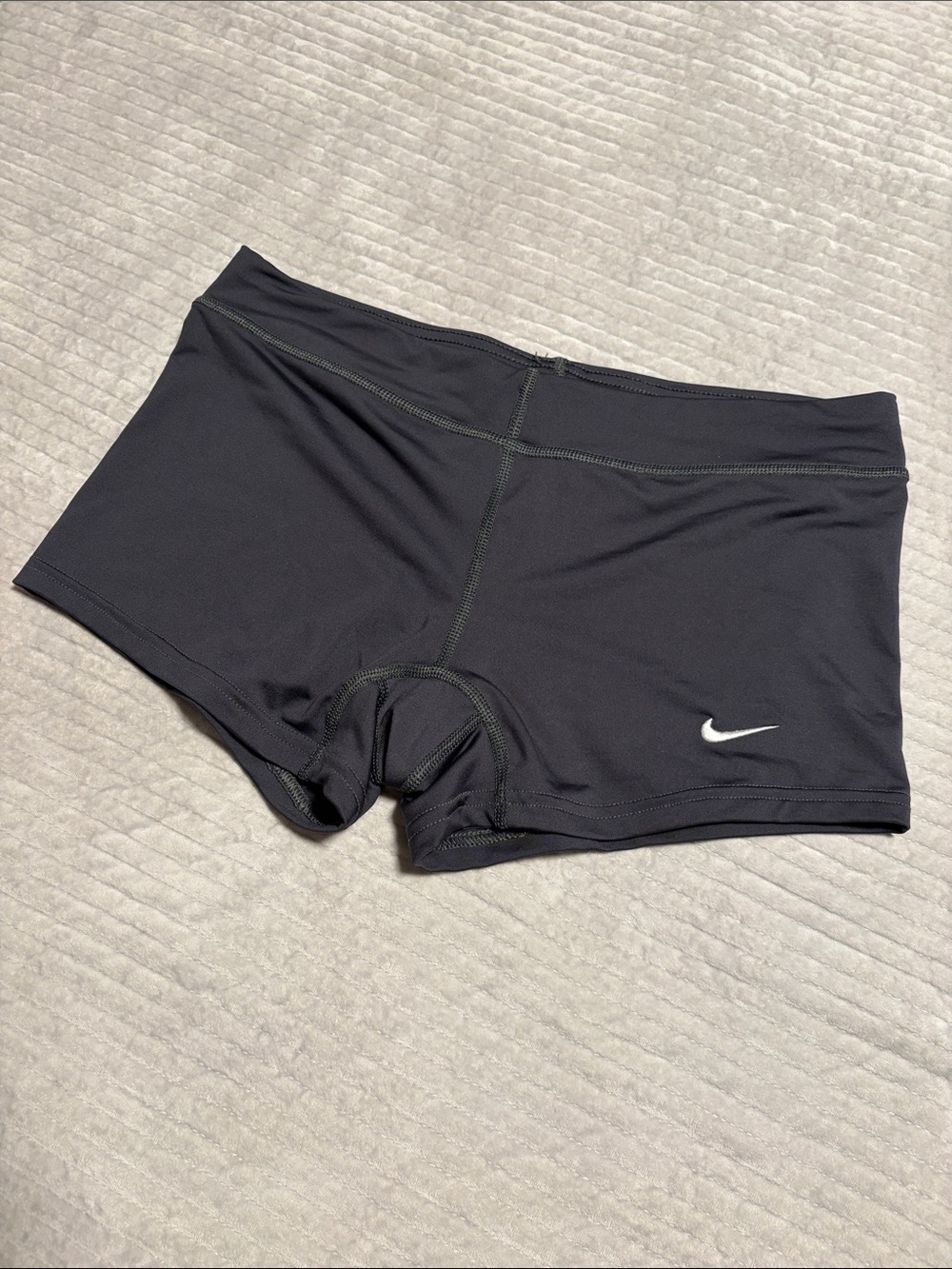Nike Dark Gray Women's Swim/Training Boyshorts with White Swoosh